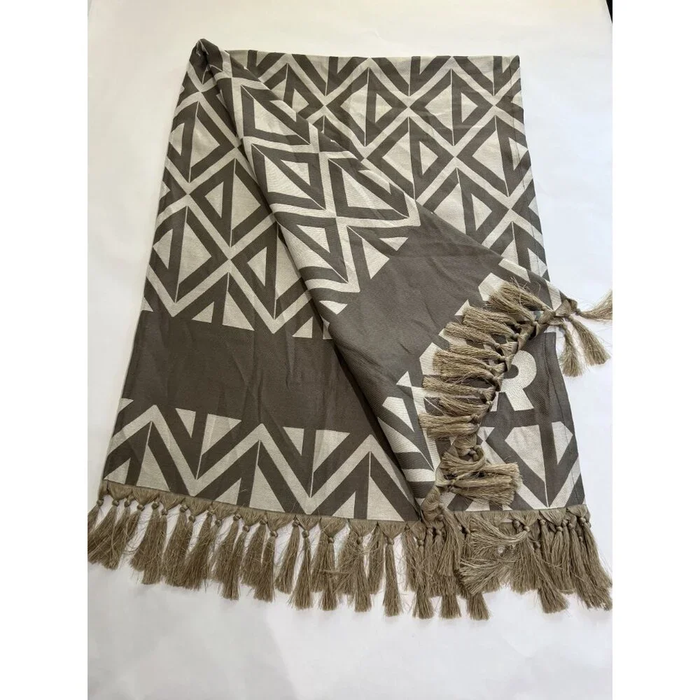 DIOR Oblique Scarf in Taupe/White
